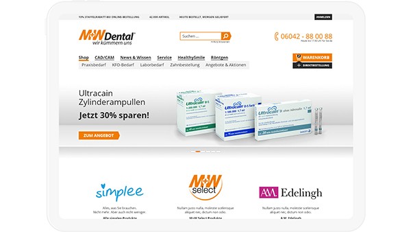 M+W Dental Onlineshop